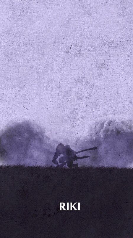 Silhouette of Warrior — Purple, Dramatic, Digital Art