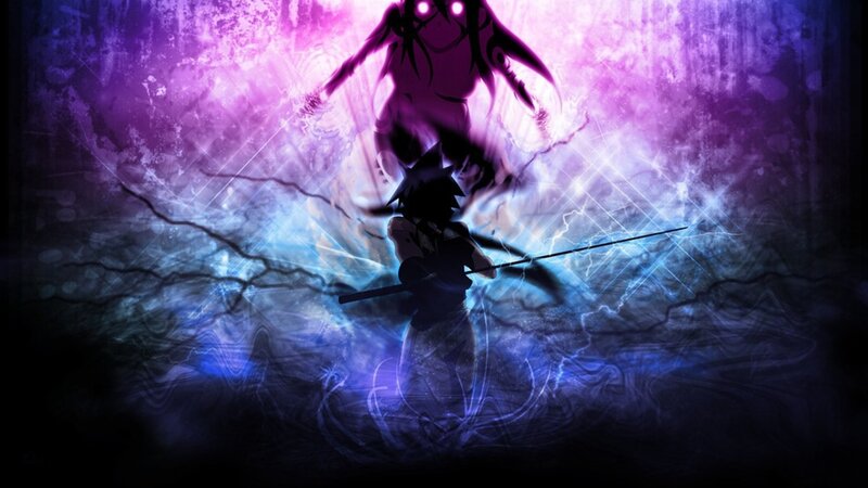 Silhouette of Warrior — Purple