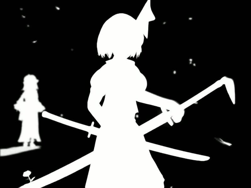 Silhouette of Warrior with Scythe