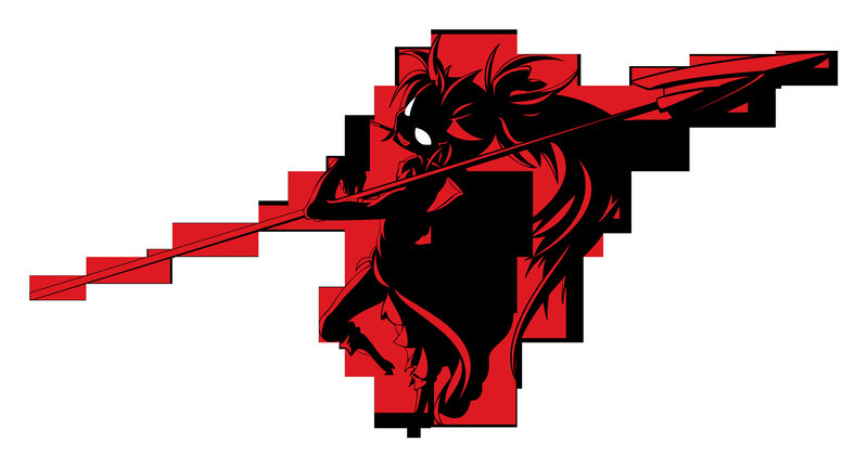 silhouette of warrior with spear