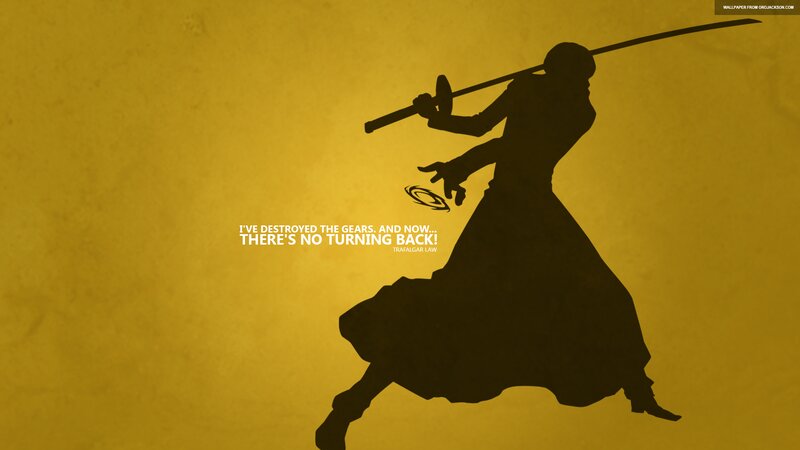 Silhouette of Warrior — Yellow, Dramatic