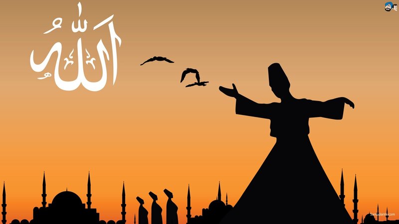 Silhouette of Whirling Dervish