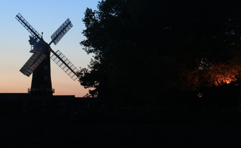 Silhouette of Windmill
