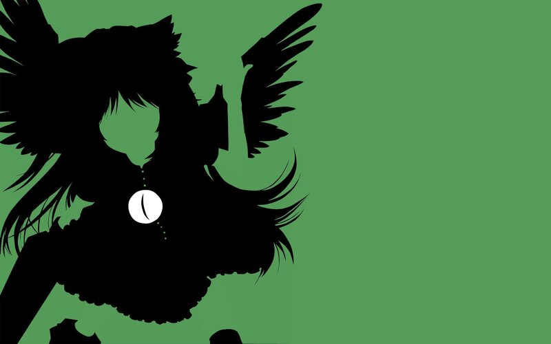 Silhouette of Winged Character