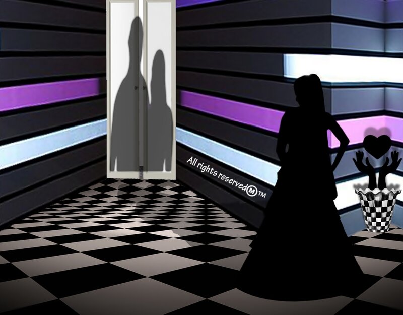 Silhouette of Woman — Black, Dramatic, Night, Digital Art