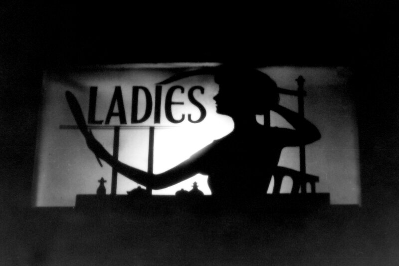 Silhouette of Woman — Black, Dramatic, Night