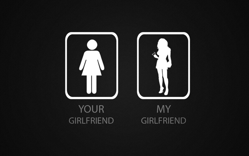 Silhouette of Woman — Black, Humorous, Vector Art, Signs