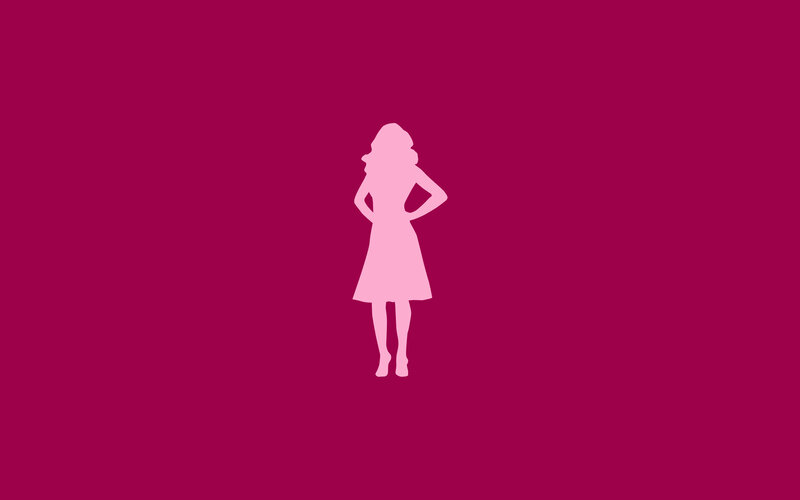 silhouette of woman in dress