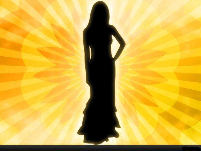 silhouette of woman in dress