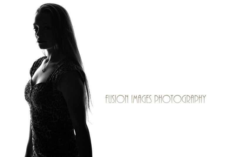 silhouette of woman in leopard dress