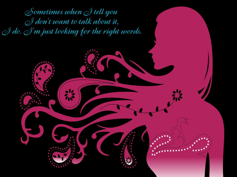 Silhouette of Woman — Magenta, Contemplative