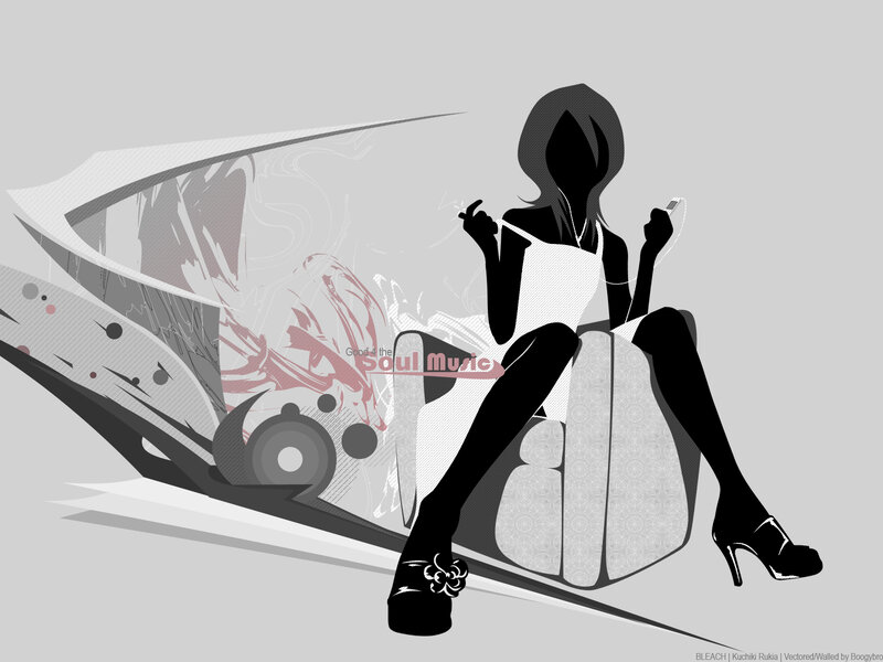 Silhouette of Woman Sitting — Black, Calm