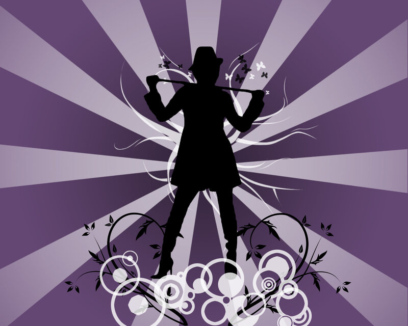 silhouette of woman with golf club