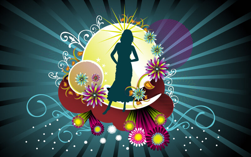 Silhouette of Woman — Yellow, Vibrant