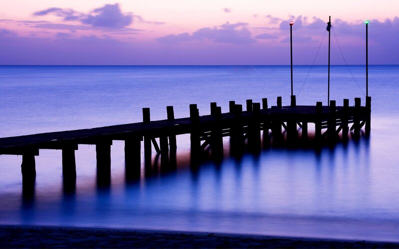 Silhouette of Wooden Pier