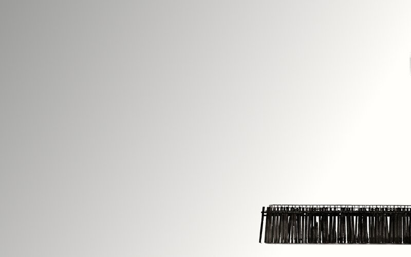 silhouette of wooden structure