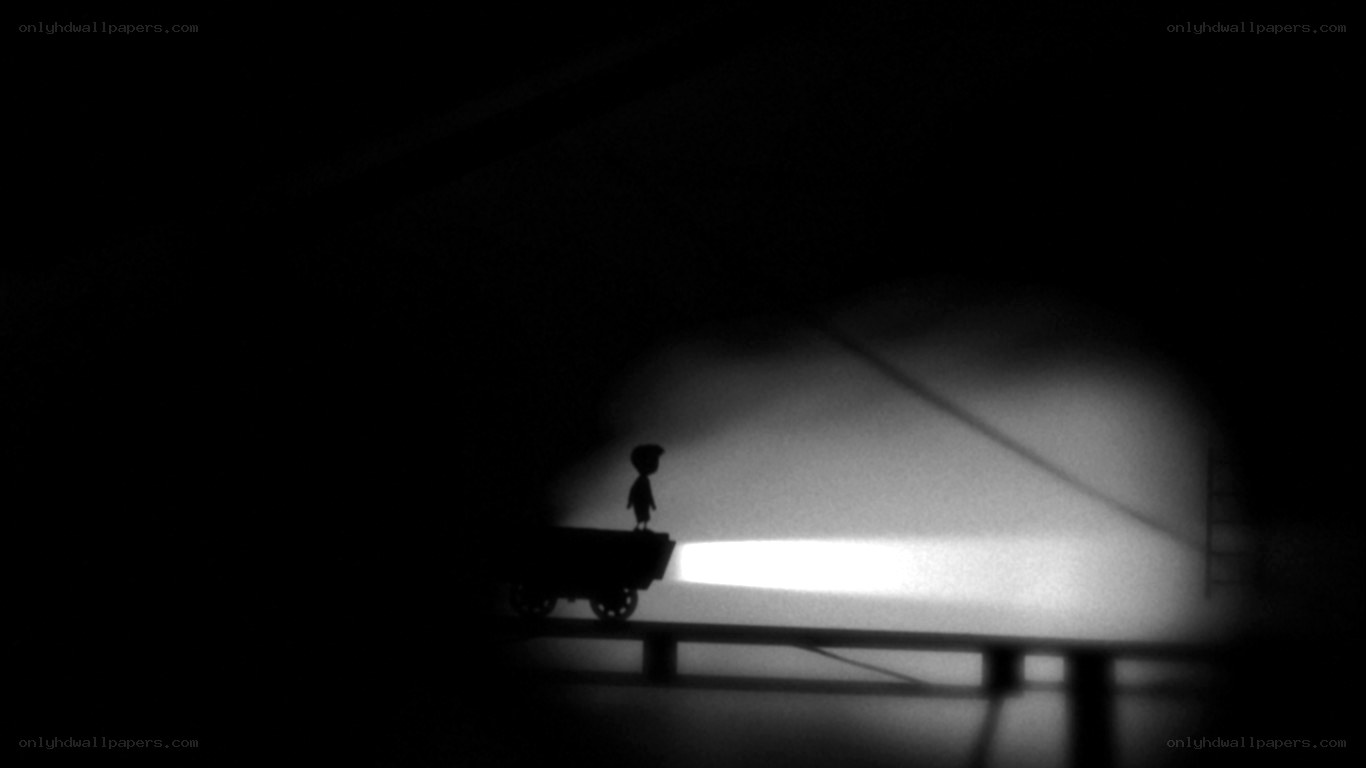 silhouette on a cart in darkness