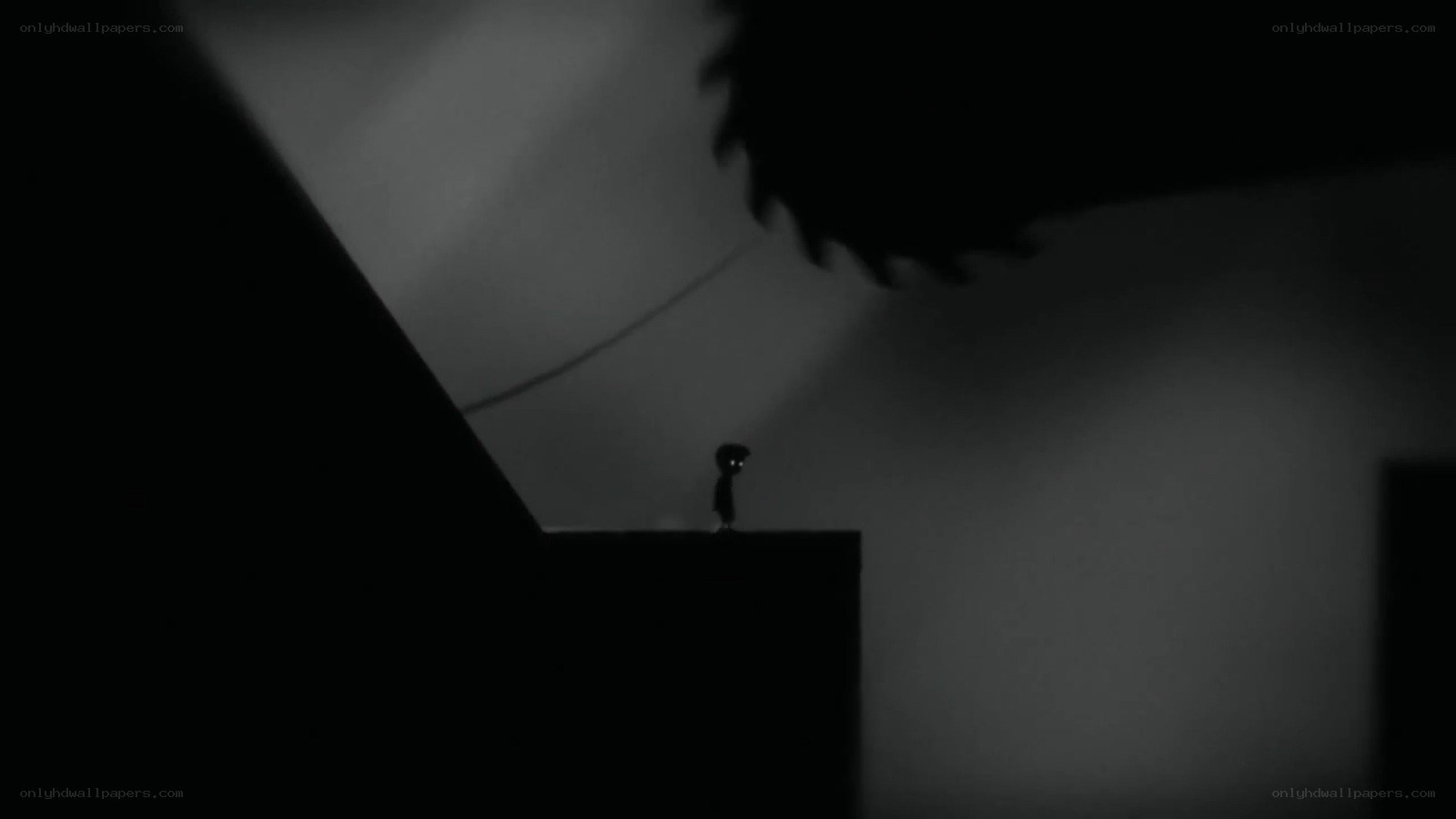 Silhouette on a dark platform
