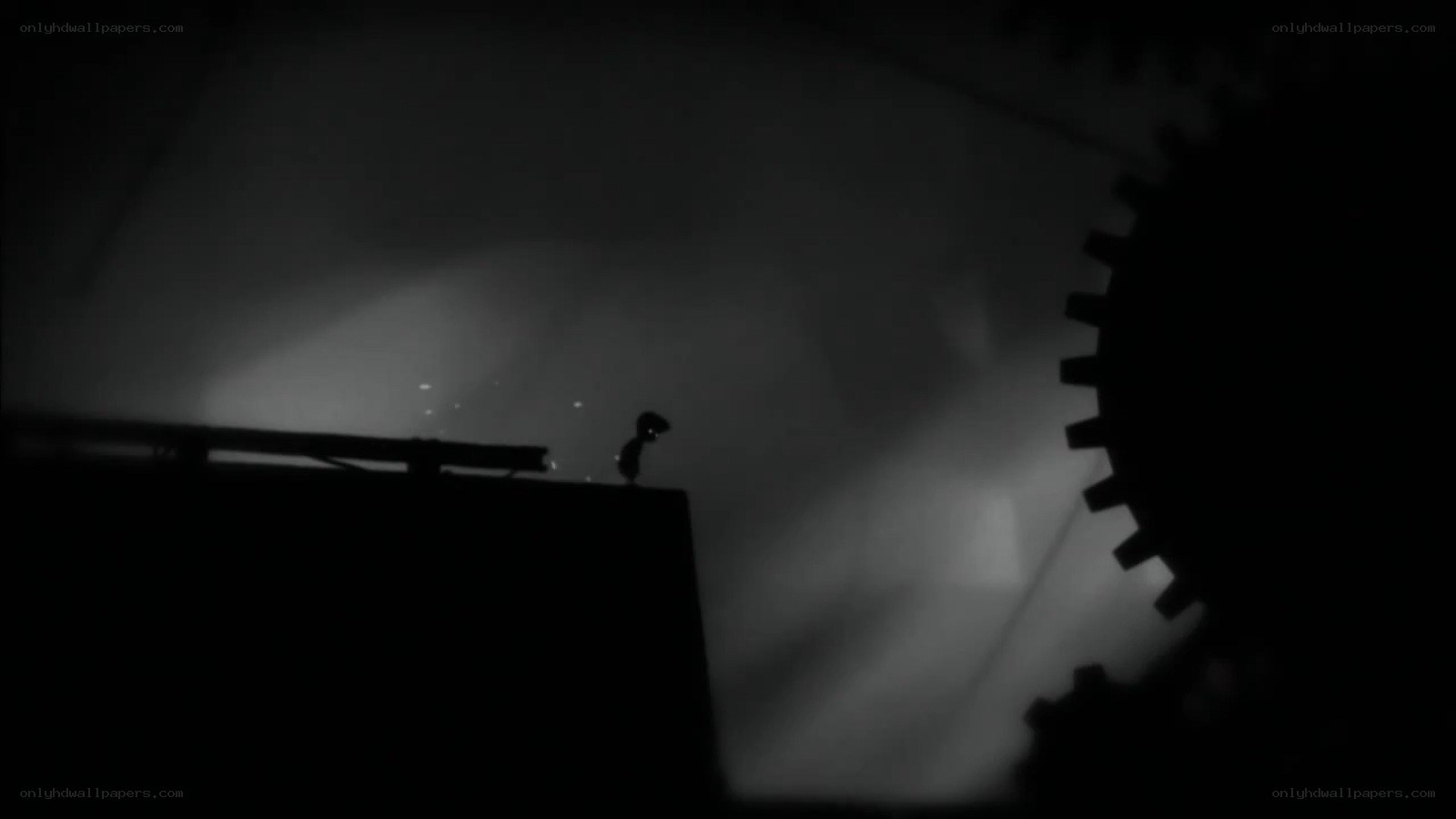 Silhouette on a dark platform