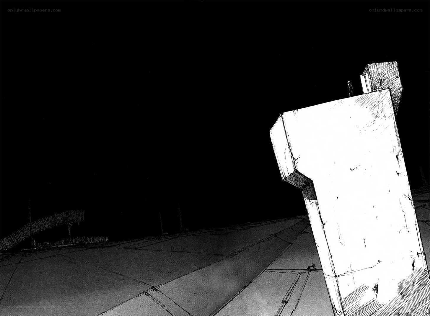 silhouette on a rooftop at night