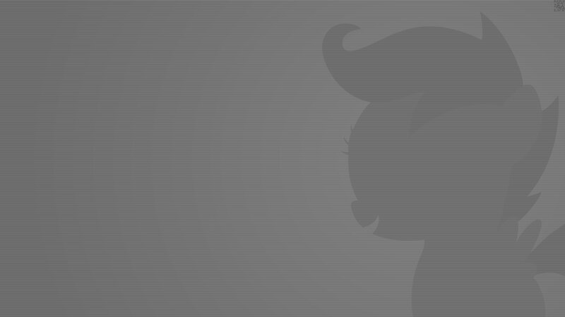 silhouette on a static screen