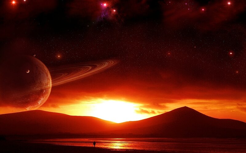 Silhouette on Alien Shore