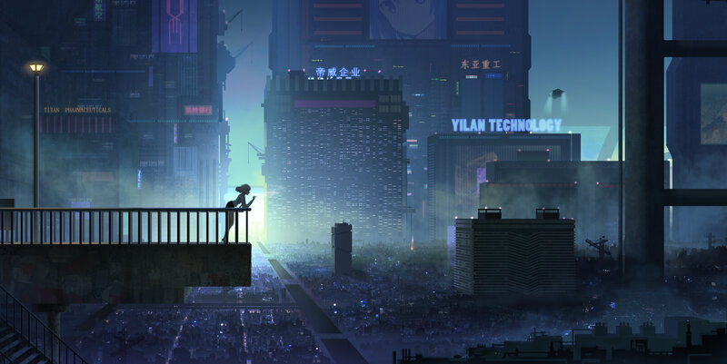 Silhouette on Balcony