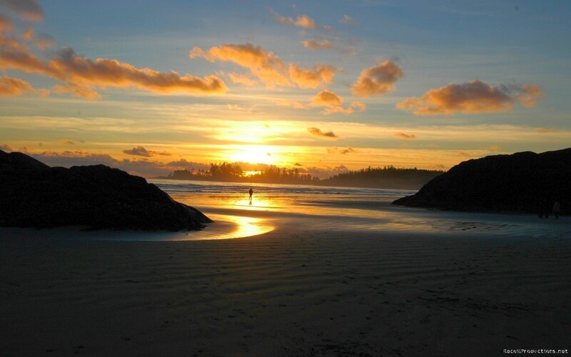 Silhouette on Beach at Sunset
