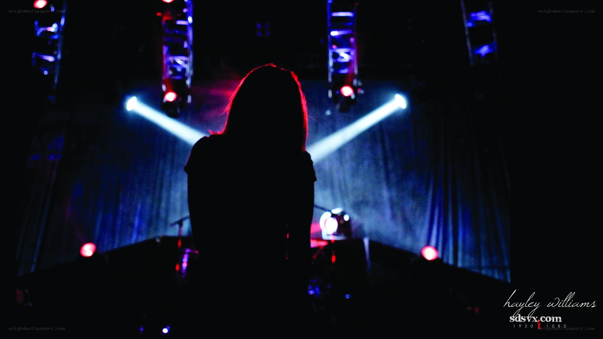 silhouette on concert stage
