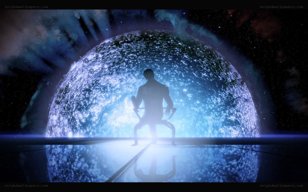 silhouette on cosmic throne