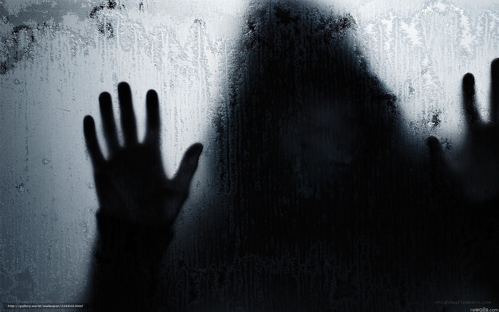 silhouette on frosted glass