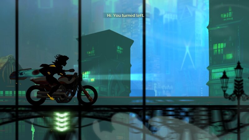 Silhouette on Motorcycle — Blue, Dark, Mysterious
