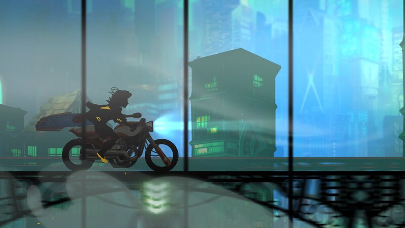 Silhouette on Motorcycle
