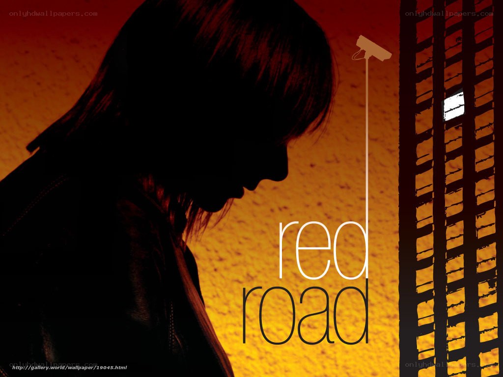silhouette on red road