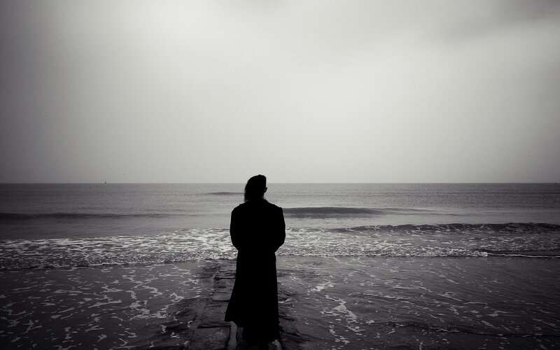Silhouette on the beach