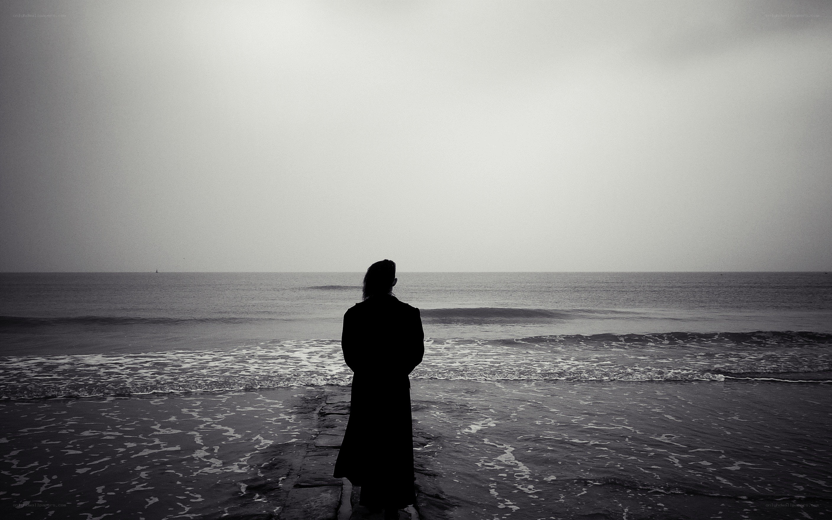 Silhouette on the beach