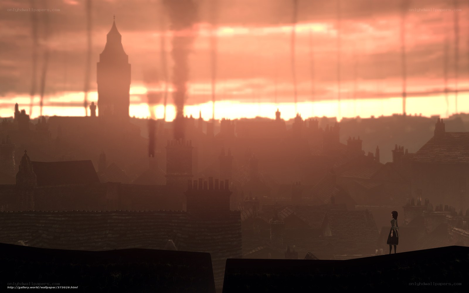 Silhouette on the rooftop