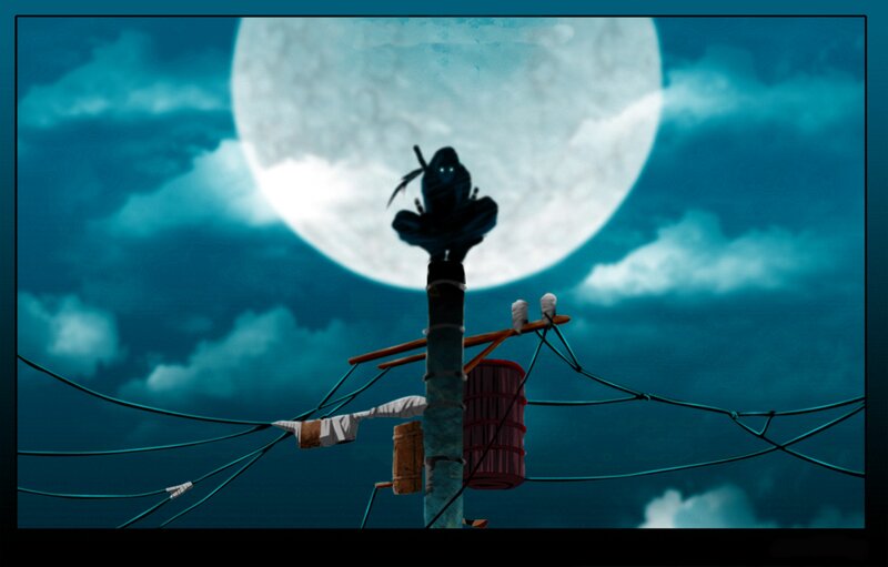Silhouette on Utility Pole