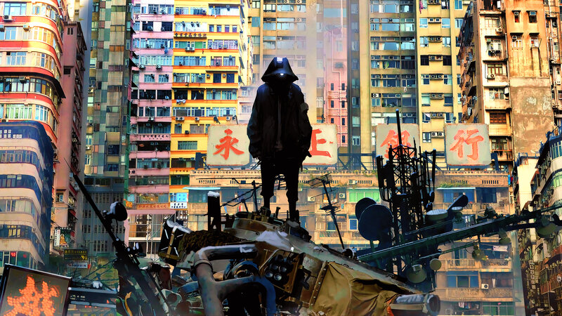 Silhouette on Wreckage — Yellow