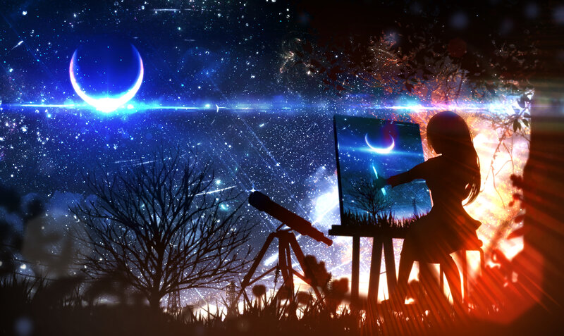 Silhouette Painting Stars