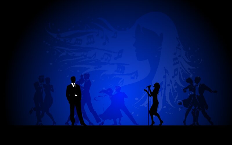 Silhouette Performers on Stage