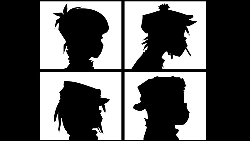 silhouette portraits of four characters