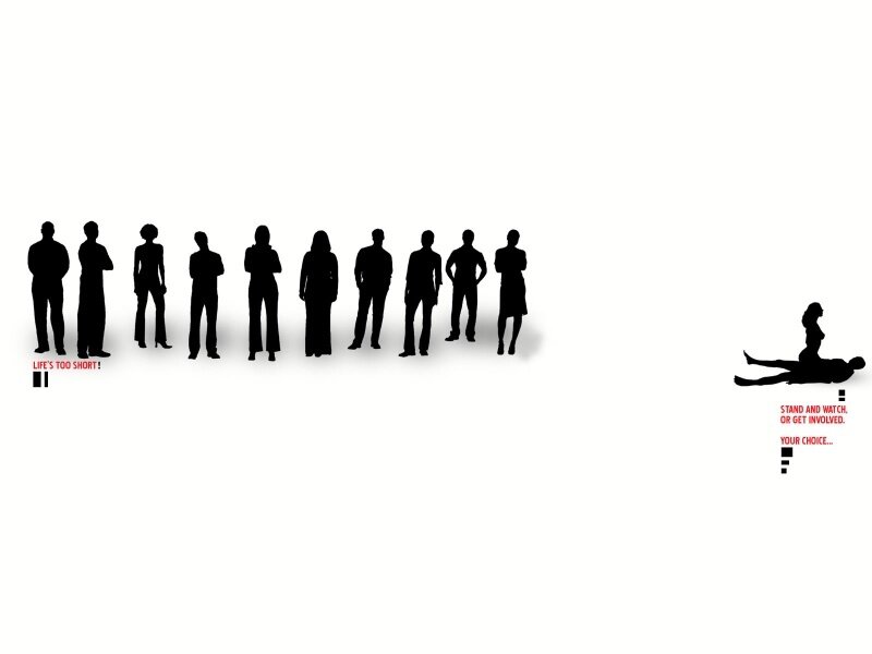 Silhouette protest poster