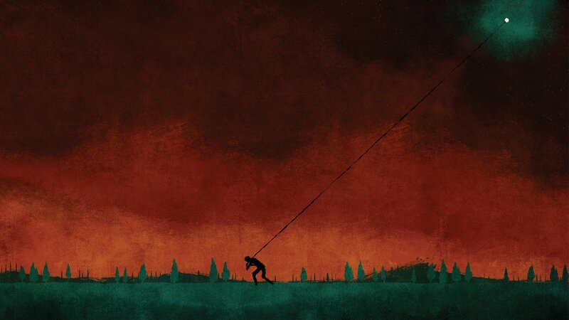 Silhouette Pulling Rope
