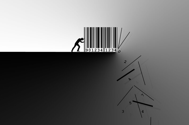 Silhouette Pushing Barcode