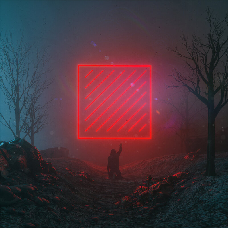 Silhouette Reaching for Cube