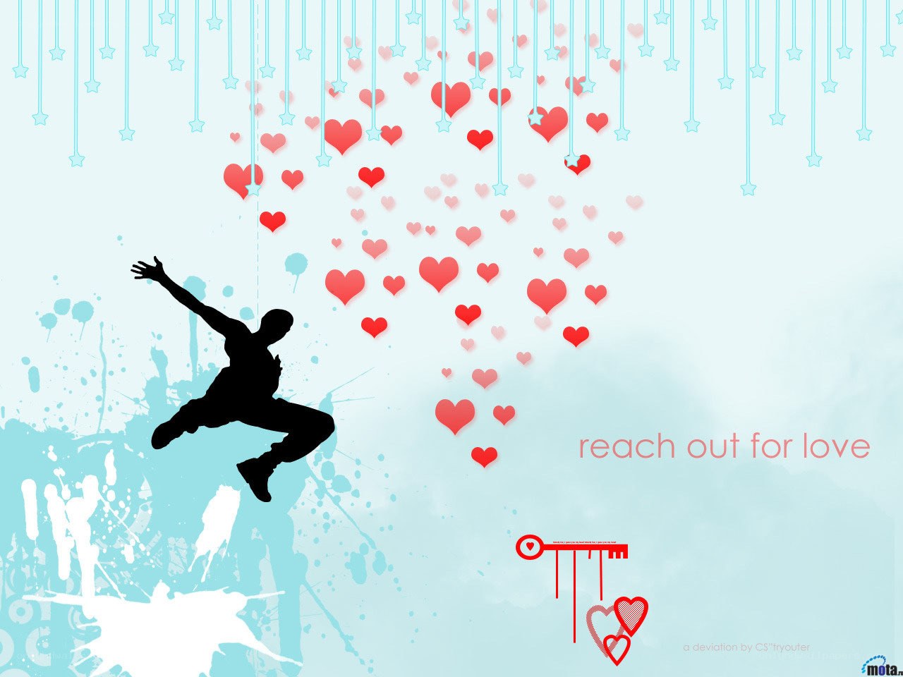 silhouette reaching for love