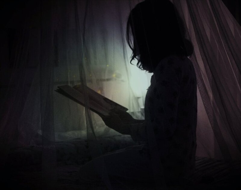 Silhouette Reading Book