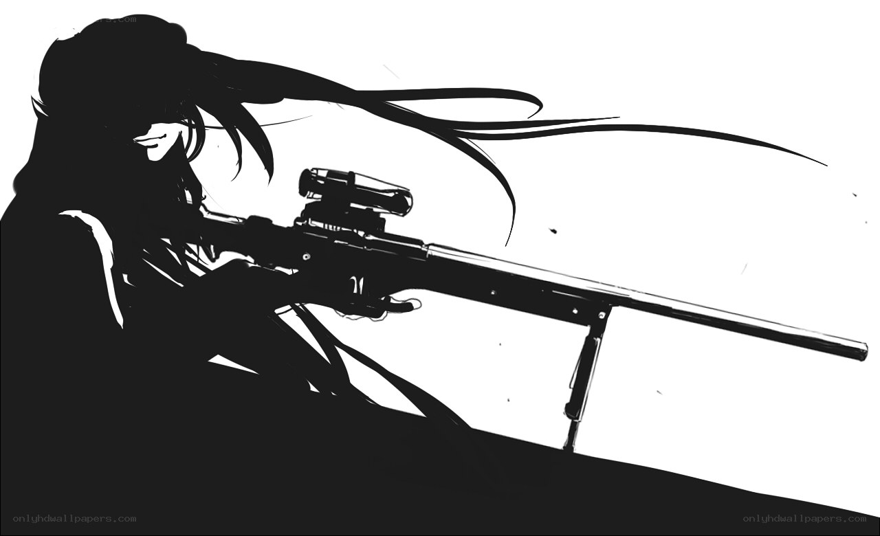 silhouette sniper aiming