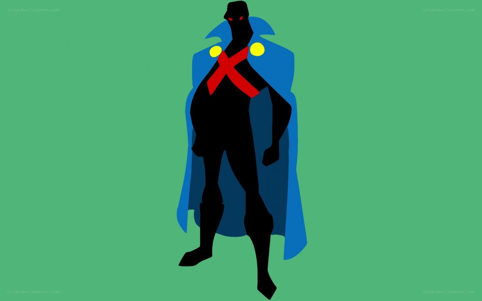silhouette superhero character